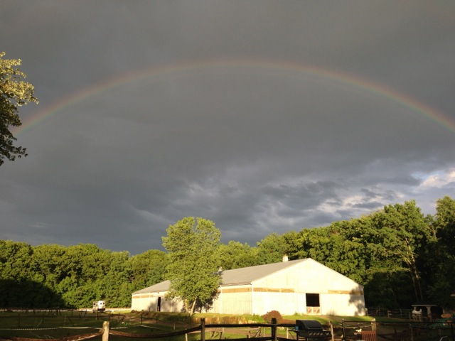 Rainbow over the indoor