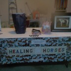Healing Horses fund raising table made by the Girl Scouts